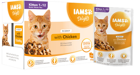 Iams Cat Kotě - v omáčce multipack 12x85g