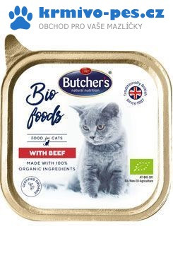 Butcher's Cat Bio s hovězím vanička 85 g