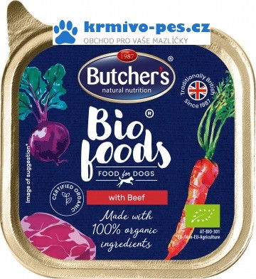 Butcher's Dog Bio s hovězím vanička 150g