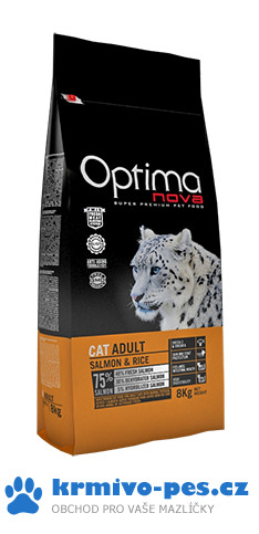 Optima Nova Cat Adult Salmon&Rice 8 kg