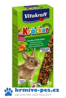 Vitakraft Rodent Rabbit Kräcker zelenina+červ.řepa 2ks