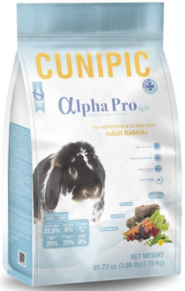 Cunipic Alpha Pro Rabbit Light/Sensitive - králík senz. 1,75kg