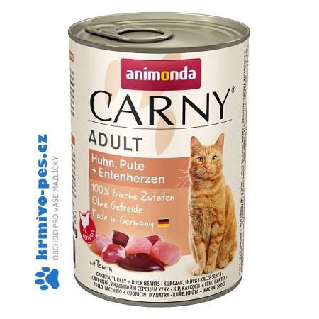 Animonda Carny Adult kuře krůta kachní srdce 400 g