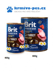 Brit Premium Dog by Nature konzerva Turkey & Liver 800g