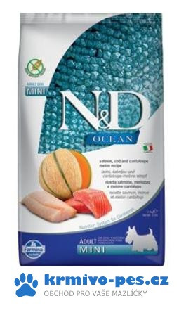 N&D OCEAN DOG Adult Mini Salmon & Cod & Melon 800g