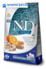 N&D OCEAN DOG LG Adult M/L Codfish & Orange 12kg + kalciová kostička obalená kachním masem 1ks