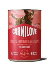 Carnilove Dog Can Paté Turkey & Reindeer & Wild boar 400g