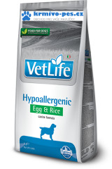 Vet Life Natural Canine Dry Hypo Egg & Rice 12 kg