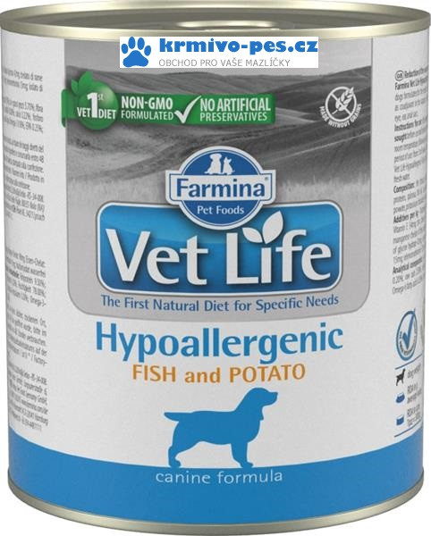 Vet Life Natural Dog Hypoaller Fish&Potato 300g