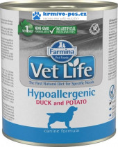 Vet Life Natural Canine konz. Hypoaller Duck&Potato 300 g