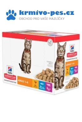 Hill's Feline Adult kapsička Chicken+Beef+Ocean Fish 12x85g