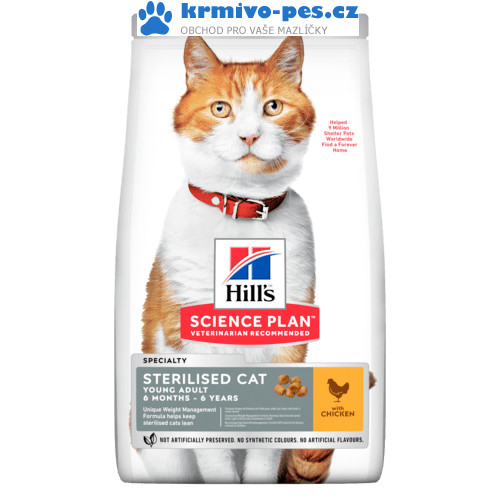 Hill's Feline Young Adult Sterilised Chicken 1,5 kg NOVÝ