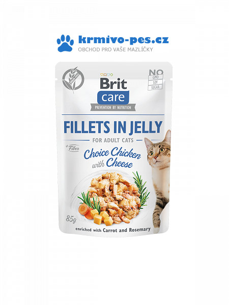 Brit Care Cat Fillets in Jelly Choice Chicken with Cheese 85 g