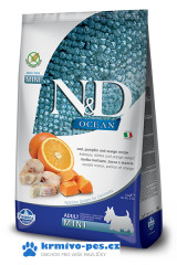 N&D OCEAN DOG GF Adult Mini Codfish&Pumpkin&Orange 2,5kg + doprava zdarma