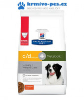 Hill's Prescription Diet Canine C/D Dry Urinary + Metabolic 12 kg + DOPRAVA ZDARMA