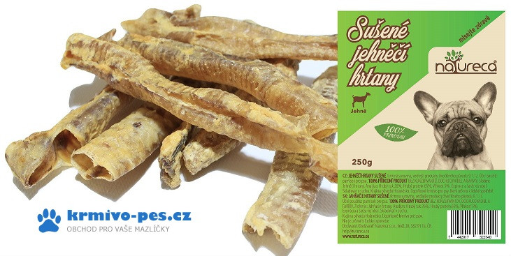 Natureca Jehněčí hrtany sušené 250 g