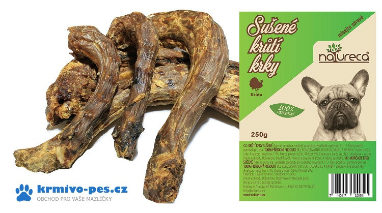 Natureca Krůtí krky sušené 250 g