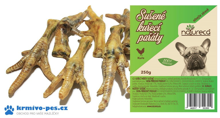 Natureca Kuřecí pařáty sušené 250 g