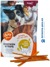 Duvo+ dog Meat! Chicken strips 80g - kuřecí proužky