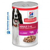 Hill's Science Plan Canine Adult Beef konzerva 370g NOVÝ