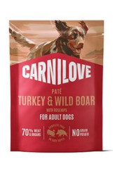 Carnilove Dog Pouch Paté Turkey & Wild boar + Rosehips 300g