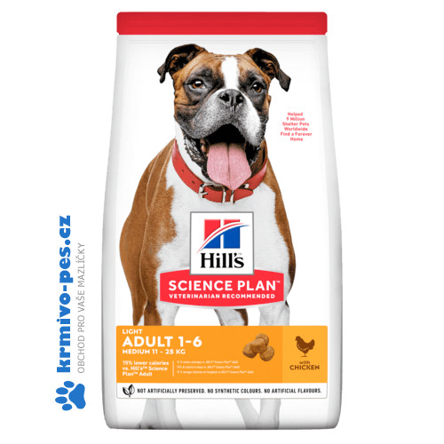 Hill's Can.Dry SP Light Adult Medium Chicken 14kg