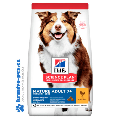 Hill's Can.Dry SP Mature Adult 7+ Medium Chicken 14kg