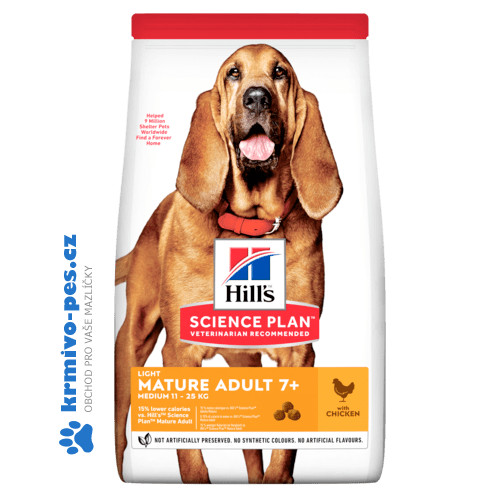 Hill's Can.Dry SP Mature Adult7+ Light Med.Chicken14kg