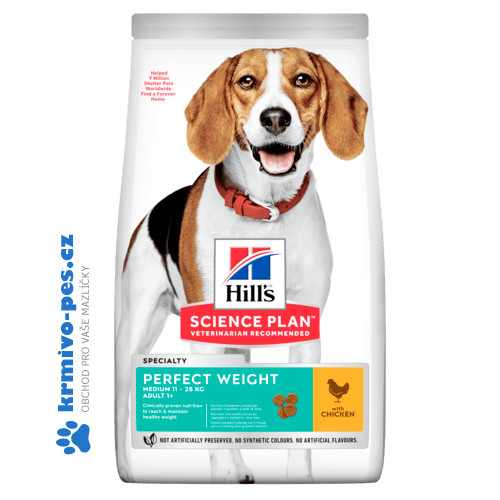 Hill's Can.Dry SP Perf.Weight Adult Medium Chicken 12 kg