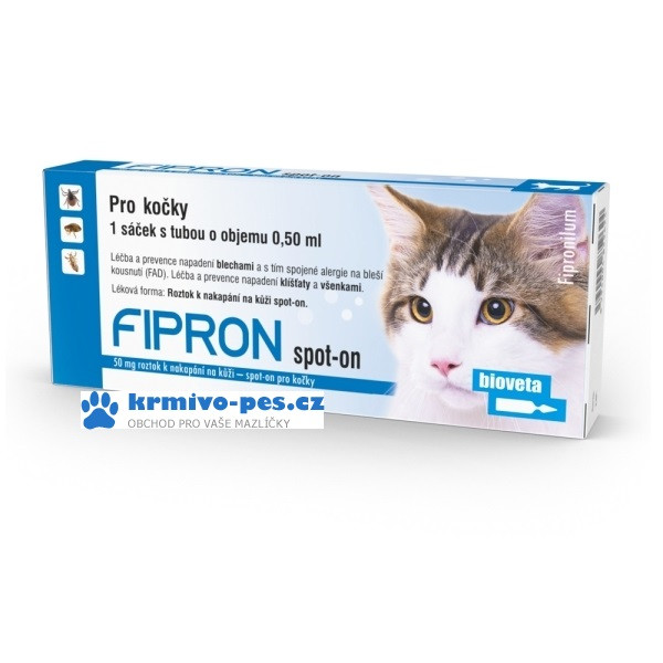 Fipron 50mg Spot-On Cat sol 1x0,5ml