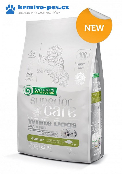 Nature's Protection Dog Dry Superior Care White Dog GF Junior W.Fish SB 1,5 kg
