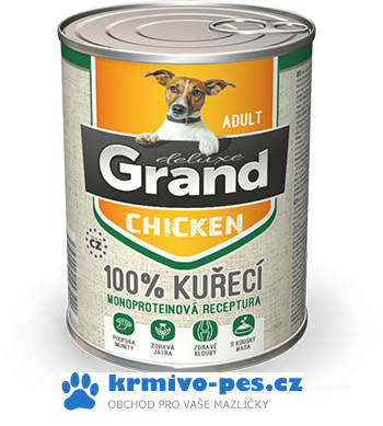 GRAND konz. pes deluxe 100% drůbeží 400g