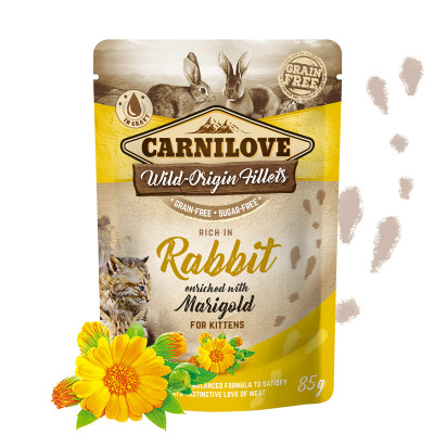 Carnilove Cat Pouch Kitten RabbitEnriched&Marigold 85 g