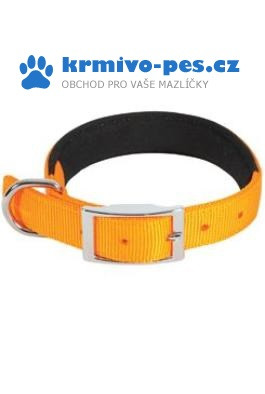 Obojek pes SOFT NYLON oranžový 25mm/65cm Zolux