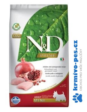 N&D PRIME DOG Adult Mini Chicken&Pomegranat 2,5kg