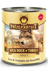 Wolfsblut Dog Adult Wild Duck&Turkey konzerva 800g
