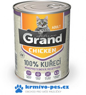 GRAND konzerva pro kočky deluxe 100% drůbeží 400g