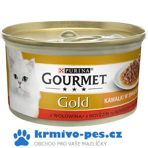 Gourmet Gold cat konz.-Sauce Delight Minifiletky hovězí 85 g