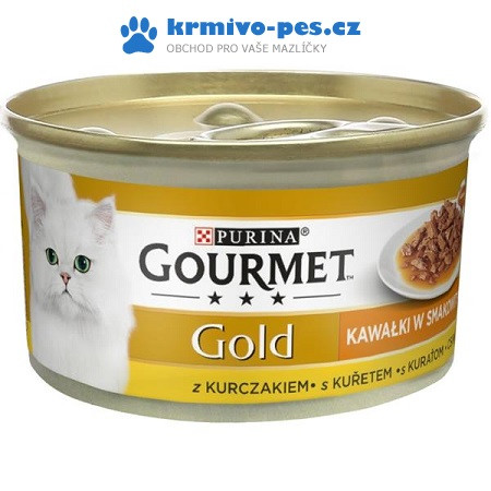 Gourmet Gold cat konz.-Sauce Delight Minifiletky kuře 85 g