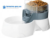 Fontánka Pet Feeder s miskou pro krmení EBI šedá 28x19