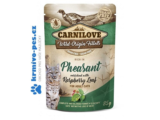 Carnilove Cat Pouch Pheasant & Raspberry Leaves 85 g