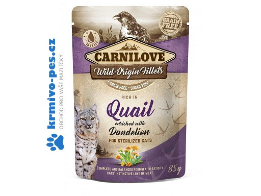 Carnilove Cat Pouch Quail & Dandelion sterilized 85g