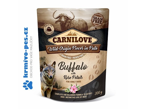 Carnilove Dog Pouch Paté Buffalo & Rose Petals 300g