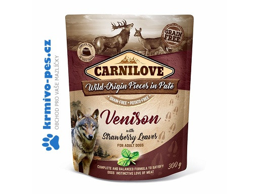 Carnilove Dog Pouch Paté Venison & Strawberry 300g