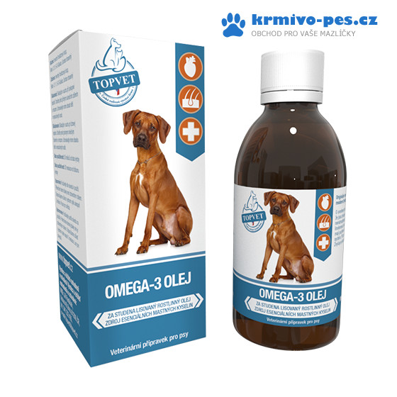 Topvet Omega-3 olej 200 ml