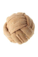 Hračka pes animALL Kožený míč kůže, natural L 10cm