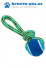 Hračka pes BUSTER Smyčka s tenisákem modro/zelená 18cm