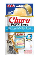 Inaba Churu POP'N SERVE kuře a hřebenatka 2 x 35 g