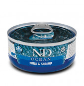 N&D CAT OCEAN konzerva Adult Tuna & Shrimp 70g