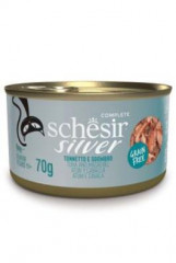 Schesir Cat konzerva Senior Wholefood tuňák/makrela 70g